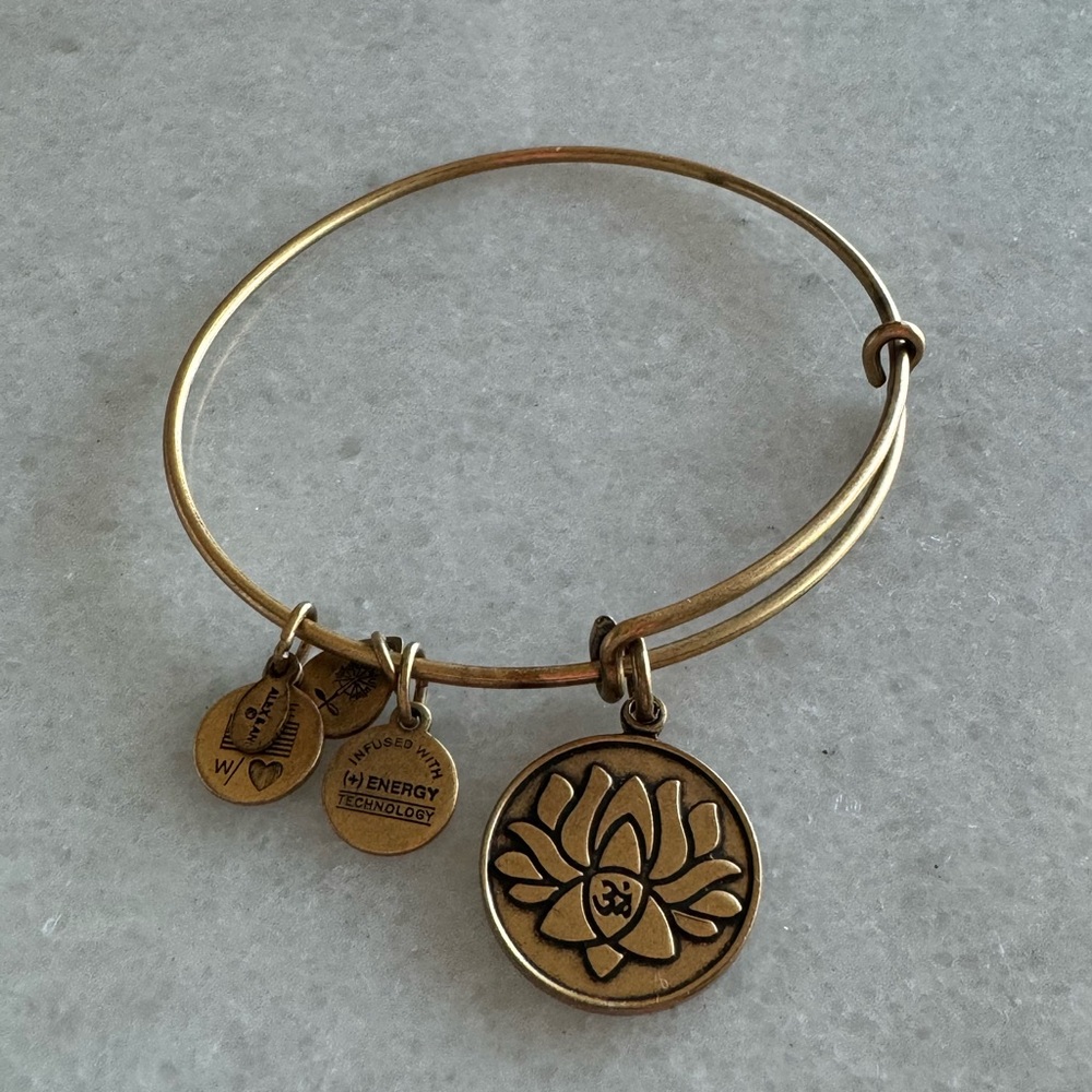 Alex and Ani bronze lotus flower bracelet